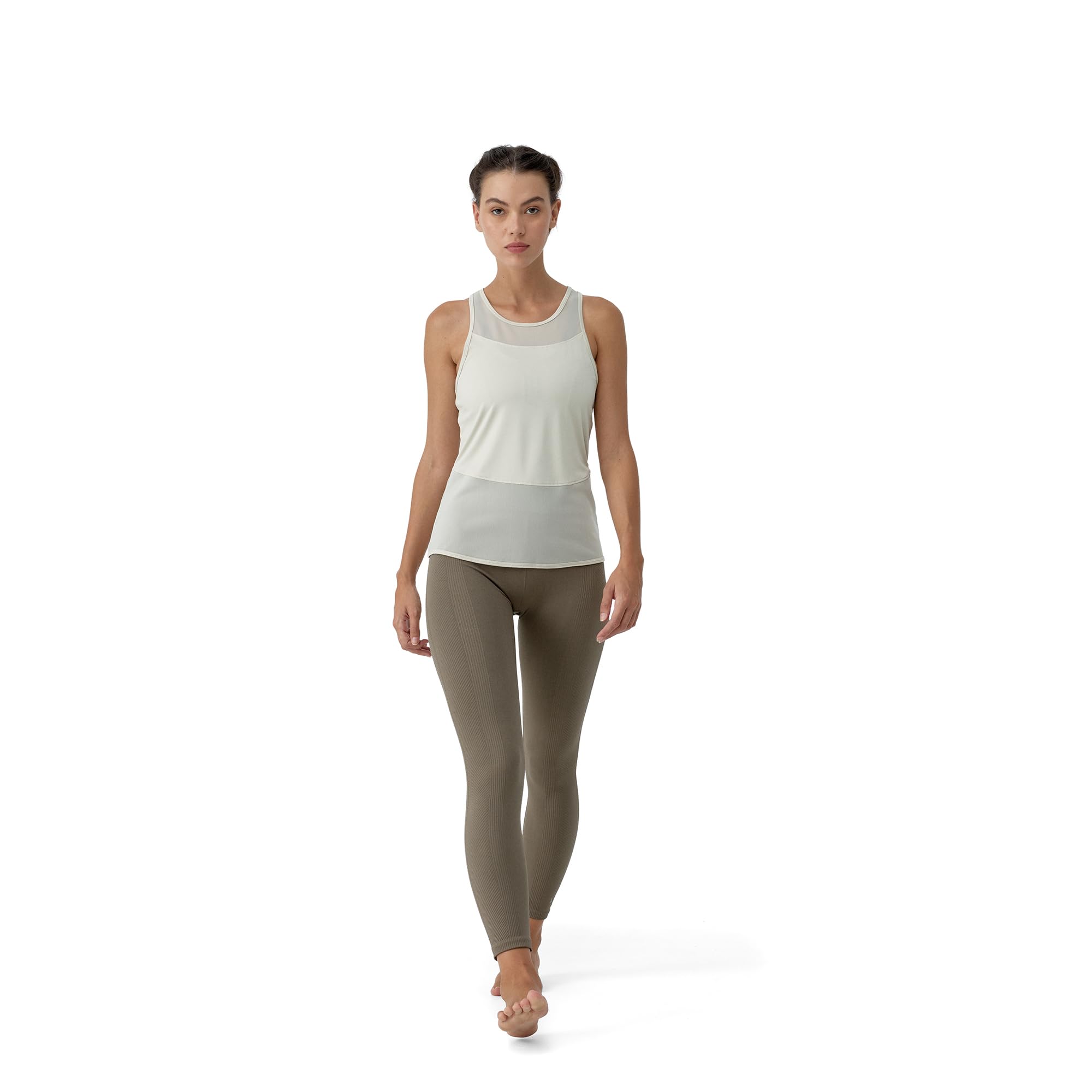 BORN Koszulka Damska Kiava Performance Sporty Z Okrągłym Dekoltem, Bez Kieszeni, Oddychający, Zaokrąglony Dół, Z Lejącego Materiału, Trening, Bieganie, Fitness, Joga