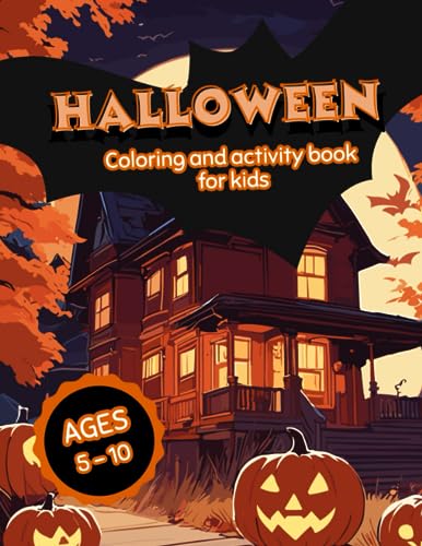 Halloween coloring and activity book for kids: 40 pages with original fun designs featuring witches, ghosts, vampires, and more. Paperback image 2