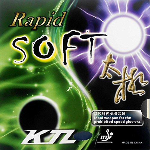 KTL Rapid Soft (Rapid-Soft) Pips-in Table Tennis (Ping Pong) Rubber with Sponge (Black, 2.0mm)