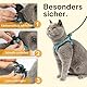 Tierhood - Katzengeschirr Set mit Leine für kontrollierte Freiheit - Softgeschirr - Komfortabel, Einstellbar & Robust - Geschirr für aktive Katzen (Blau, Größe S)