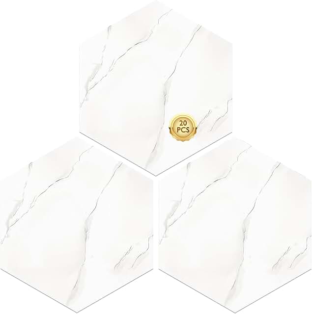 MORCART 20PCS Peel and Stick Floor Tile, Upgraded Hexagon Vinyl Flooring...