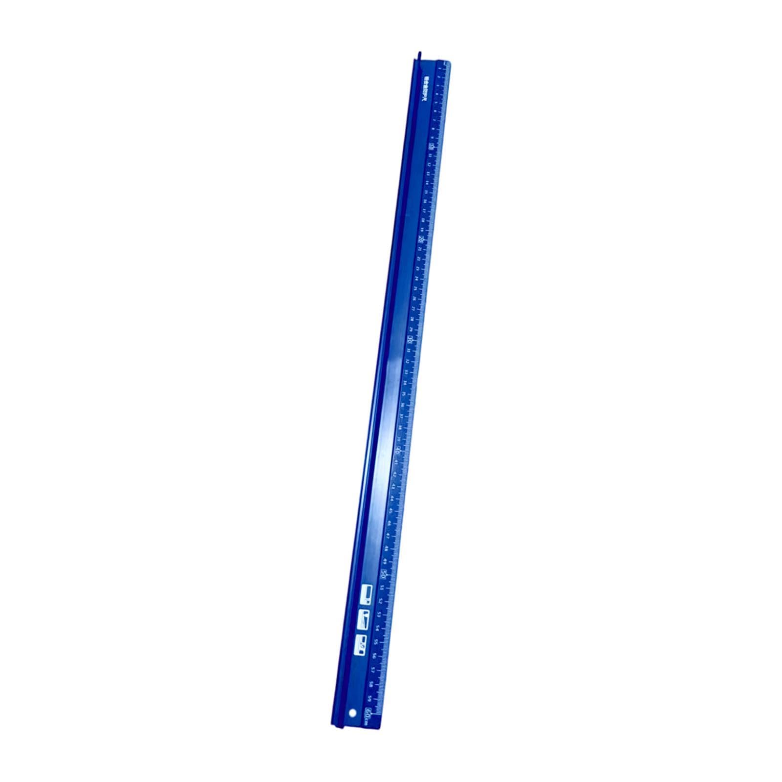 Cutting Ruler Lightweight Aluminum Alloy Craft Ruler for Cloth Leather Paper Blue|Crafts|Leathercrafts|Leathercraft Tools |Package Includes:1 Cutting Ruler-image-33