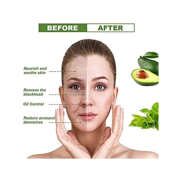 ANAIRUI-Avocado-Green-Tea-Mud-Mask-Superfood-Clay-Mask-Hydrating-Moisturizing-Deep-Pore-Cleansing-Blackhead-Remover-Acne-Detox-Spa-Facial-Mask-120g-423-oz ANAI RUI Green Tea Face Mask with Avocado, Clay Facial Mask for Acne, Detox, Face Cleansing Mask, Hydrating, Nourishing, Soothing, 120g/4.23 oz