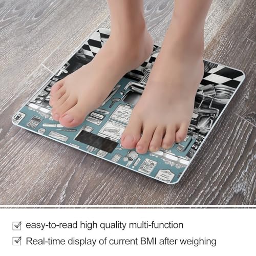 Báscula digital para baño con vidrio templado y capacidad 400lb miniatura 5