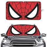Spiderman Windshield Sun Shade for Car SUV Truck (55x29 Inches), Automobile Sunshade, Protector Blocks UV, Car Accessories