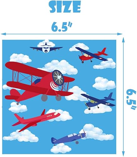 Miniatura 6 de Platos y servilletas de fiesta de avión, decoración de fiesta de cumpleaños de aviación, juego de vajilla para fiesta temática de aviación,