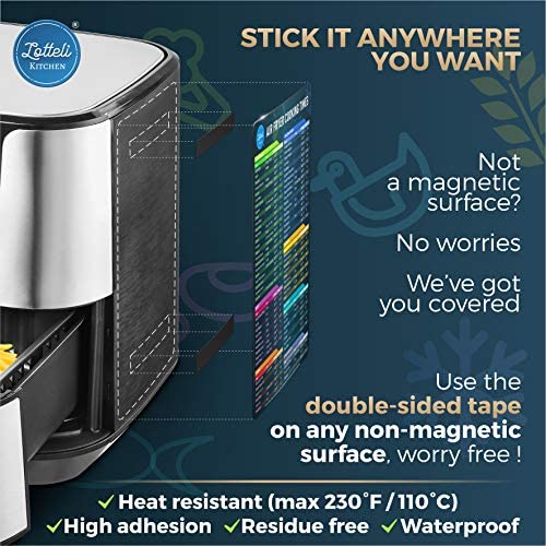 image for LOTTELI KITCHEN Air Fryer Magnetic Cheat Sheet Set - Air Fryer Accesso