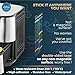 Air Fryer Magnetic Cheat Sheet Set - Air Fryer Accessories Cookbook - As Seen on The Today Show an Easy to Use AirFryer Time Chart Set - Strong Magnet Quick Reference Cooking Guide for Frying (Black)
