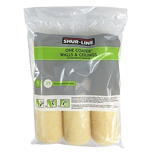 Shur-Line 7904P Professional 9-3/8-Inch Nap One Coat Knit Roller Covers, 3-Pack #TOP1