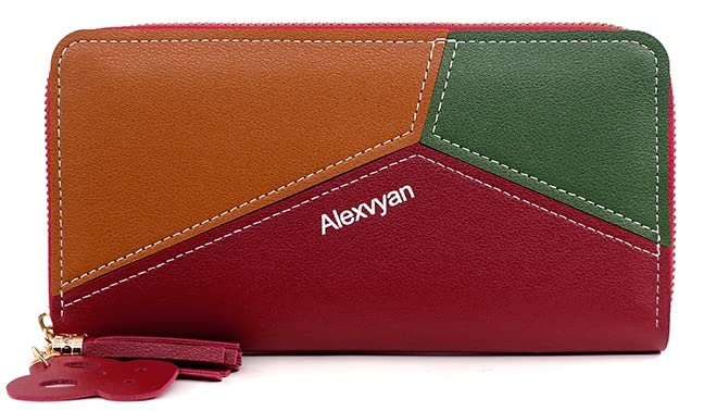 3 Color Designer Women's Purse Wallet Female Clutch Bag Women/Ladies/Girls Wallets Long Purses Card Holder Phone Pocket Raksha Bandhan Gift (Red)-image-22