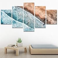 SIGNWIN 5 Panel Canvas Wall Art Modern Art Landscape Multicolor Photography Relax/Calm Rocky Romantics for Home Decorations Ready to Hang - 60