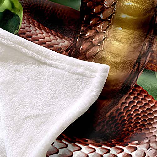 Couverture flanelle serpent impression 3D douce au toucher toutes saisons - 6
