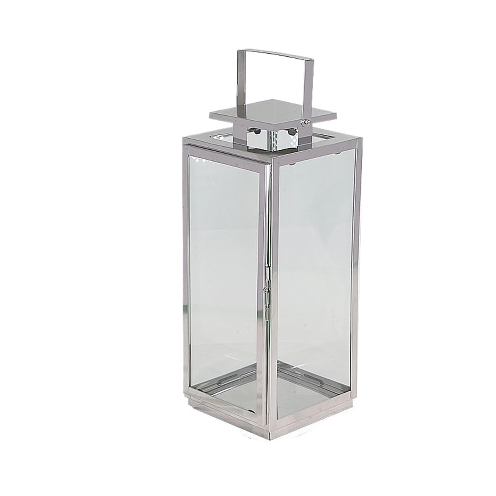 Decorative Lanterns Windproof Stainless Steel Candle Holder,Lantern,Hurricane Candleholder, Stand,Wind Lamp, Candlestick,Wedding Centerpieces(A14 15x14x38cm)