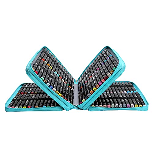 Image of Marker Pen Organizer Case 168 Slots w /Handle & Shoulder Strap