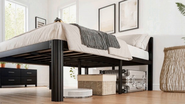 Amazon.com: Hunlostten 18in Heavy Duty Twin Bed Frame No Box