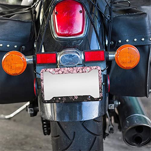 Ledback 2 Pack Decorative Cherry Blossom Print License Plate Frame for Women,Aluminum Car Tag Cover Holder Auto Car for US Canada Standard 12.2\" x 6.3\" with 4 Holes and Screws - Thumbnail 6