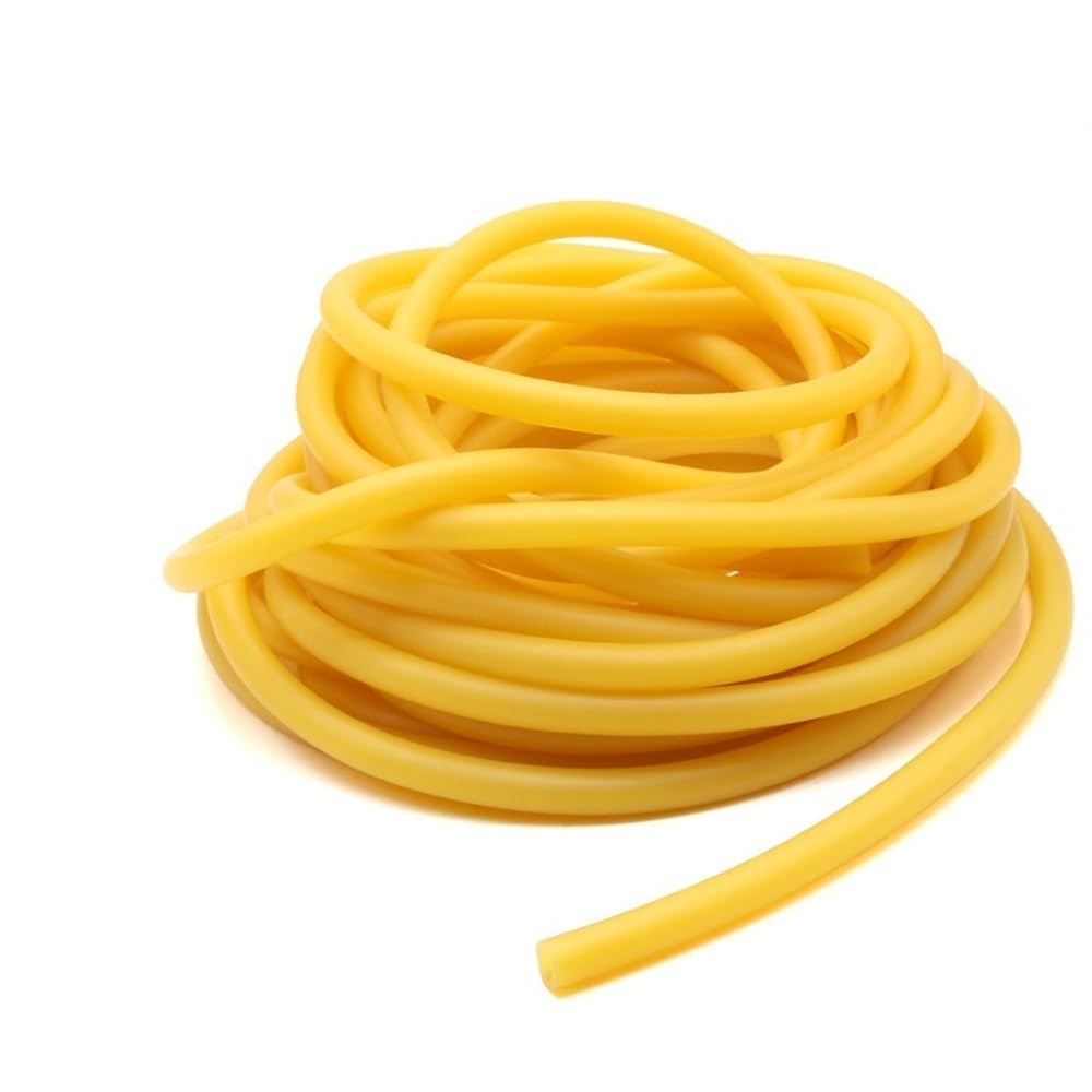 Manguera de caucho de látex amarillo resistente a la abrasión natural, tubo flexible for plomería(10metersx9mmx12mm)