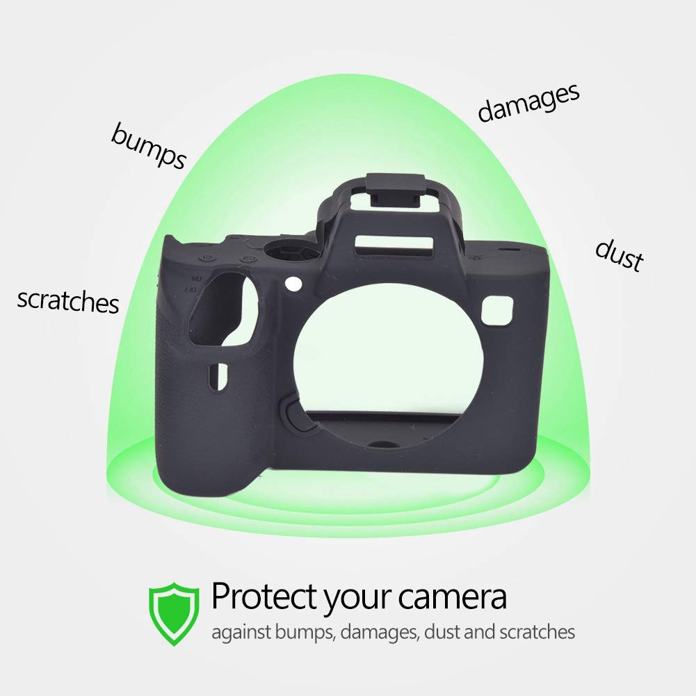 Custodia In Silicone Per Sony A7 III, A7R III E A7 Mark III - Protezione Antiurto E Antigraffio (Nero) - 3