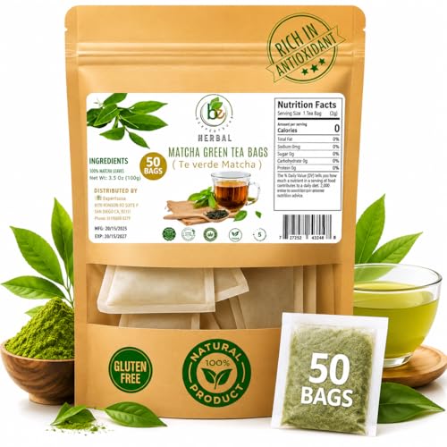 Té verde matcha 50 bolsitas 2 g cada una miniatura 1