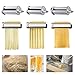 Produktbild Pasta-Roller&Cutter Aufsatz, Nudelroller & Schneide-Aufsatz 3-in-1 Nudelaufsatz Set, Edelstahl, für Alle Kitchen Aid Dreiteiliger Nudelvorsatz Küchenmaschine,Spaghettischneider, Fettuccine Cutter