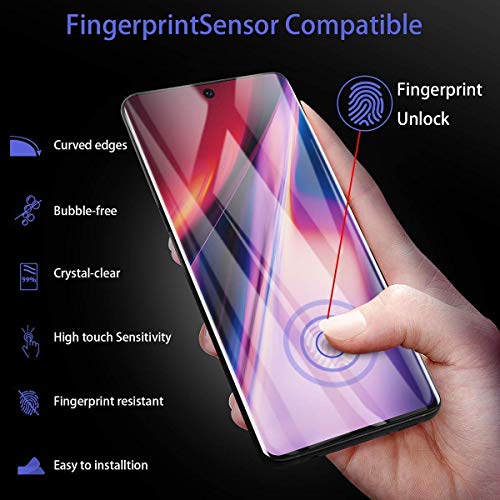 Image of Screen Protector for Samsung S10 Lite /Note 10 Lite (Black) Tempered Glass Edge-to-Edge 6D Screen Guard With Installation Kit