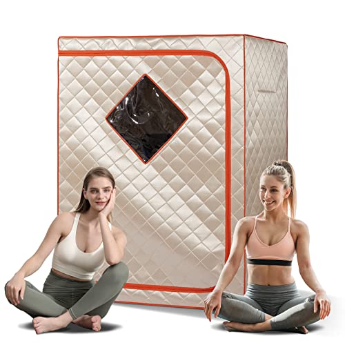 2-Person Infrared Sauna with Remote & LED Light