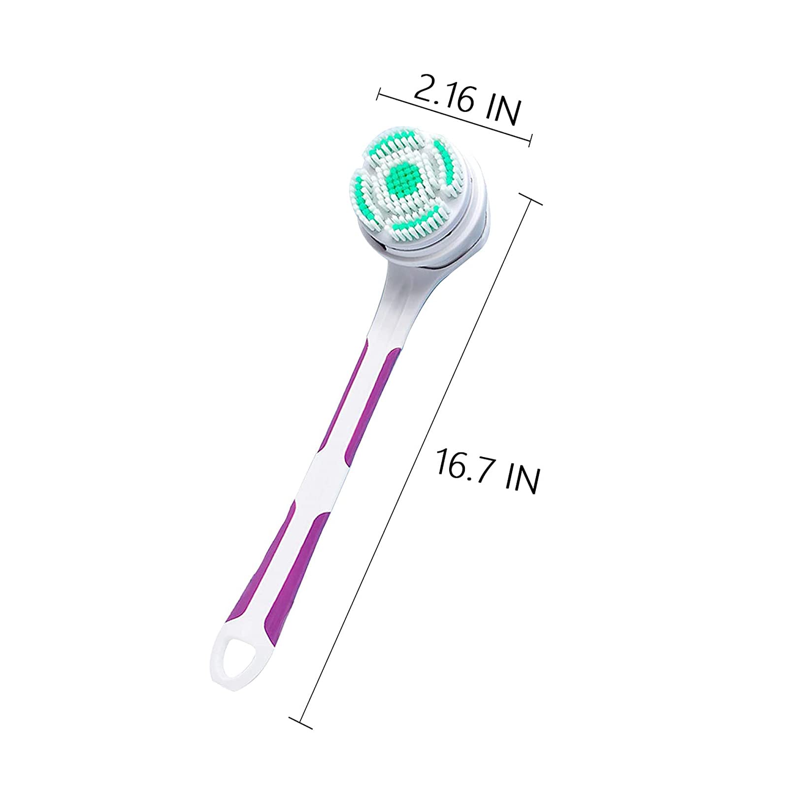 M-TOP Cepillo de Bano para la Espalda Cepillo Eléctrico para Baño Corporal con Cabeza de 5 Cepillos, Cepillo de Masaje de Ducha Automático Exfoliante Mejora la Circulación Sanguínea