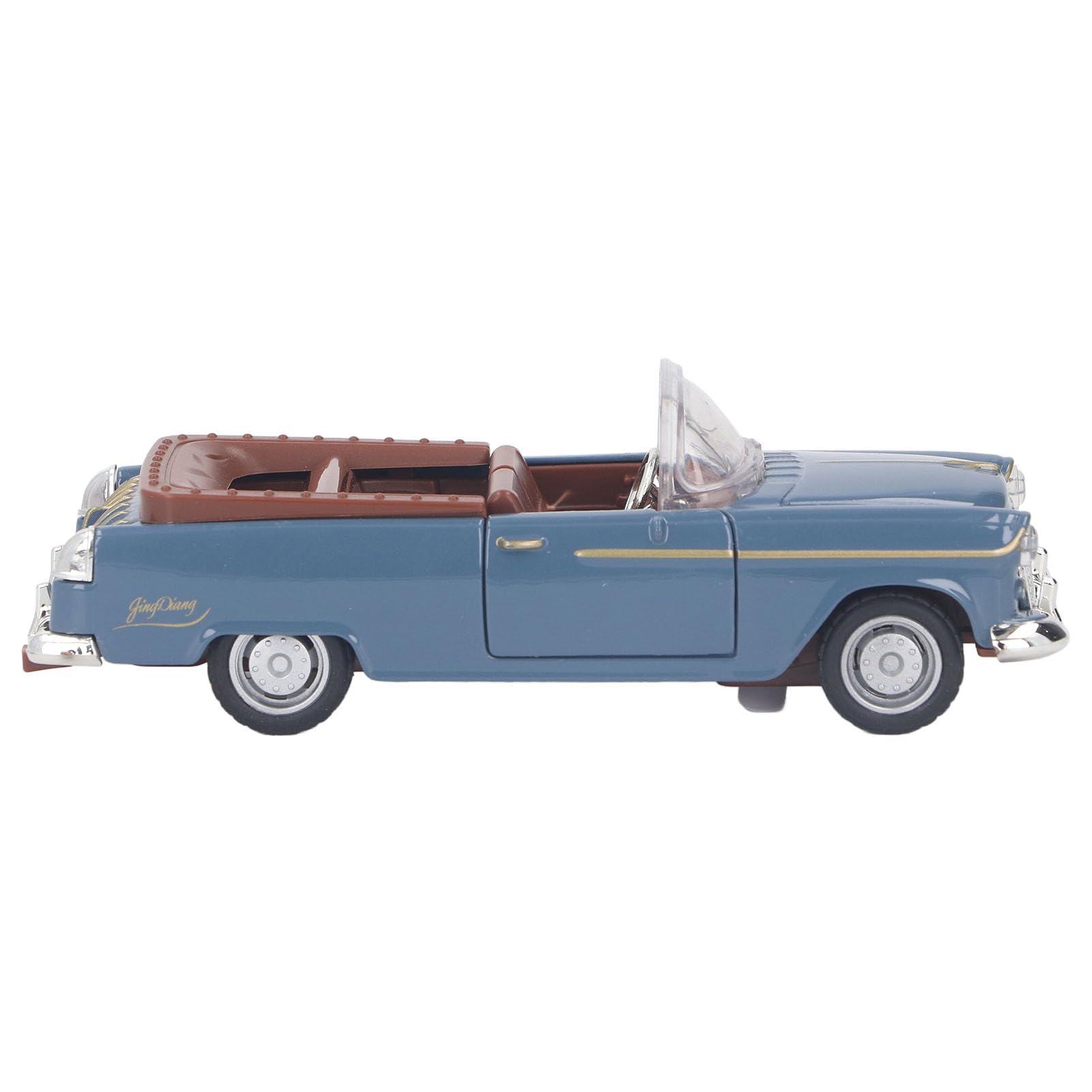 Cryfokt 1/32 Convertible Sports Car Model Realistic Metal Alloy Cool Battery Powered Simulation Toy for Car Enthusiasts (Blue)