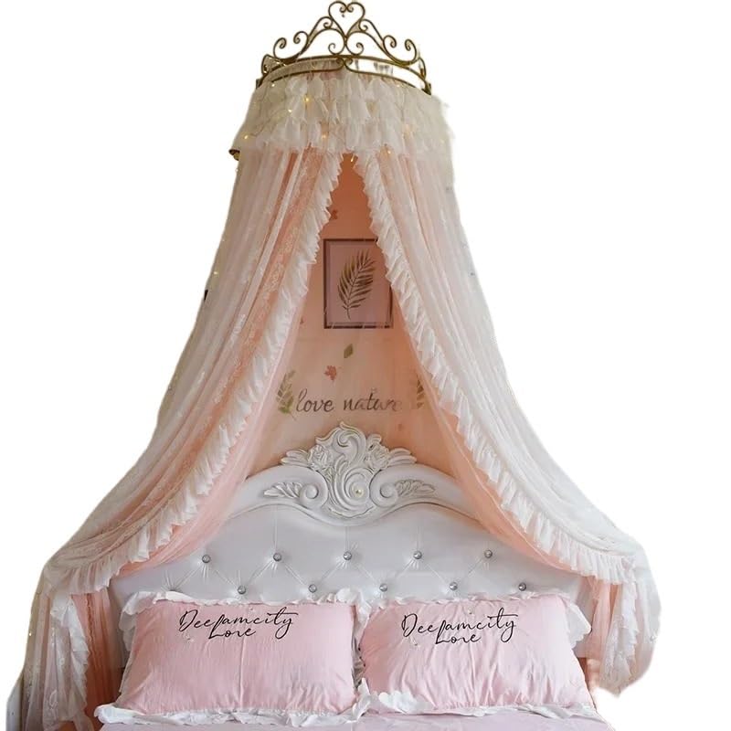 Dosel de cama con forma de corona para dar calidez a cuartos fríos