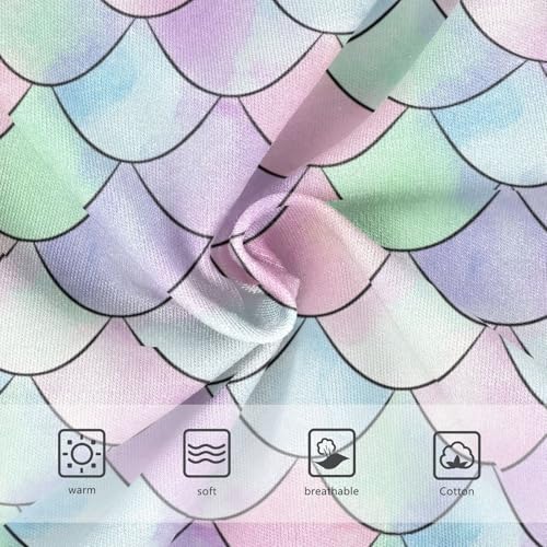 Joisal Cotton Girls Underwear Toddler Pastel Mermaid Colorful Cute Panties Girl Cartoon Underpants Briefs 2t3