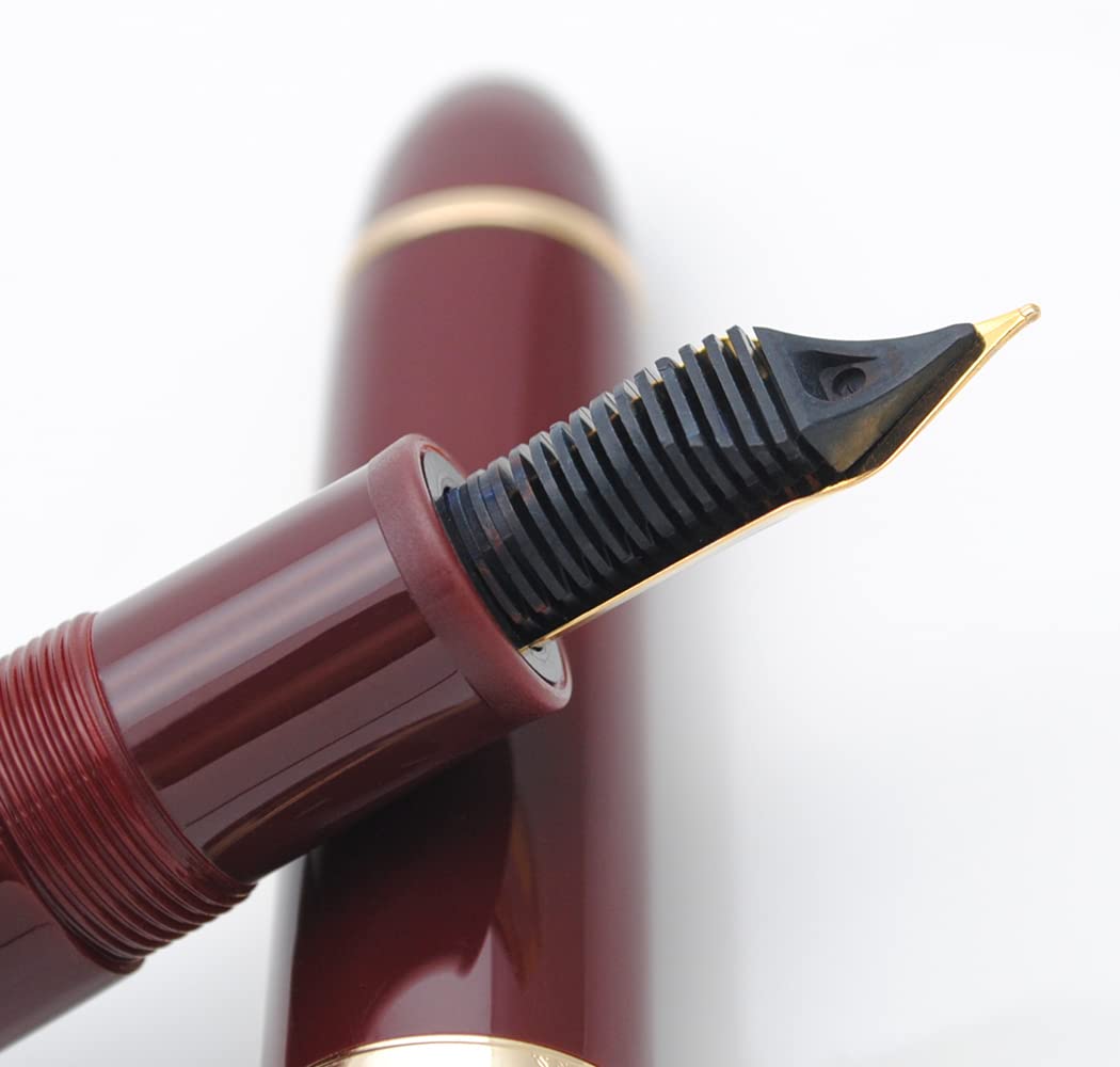 JINHAO X159 Resin Fountain Pen with Ink Converter (Fine Nib, Gold Clip-Wine Red) - Image 3