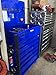 Full Bank Service Tool Cabinet/Cart, 34 inches wide Storage Organizer on Wheels BLUE