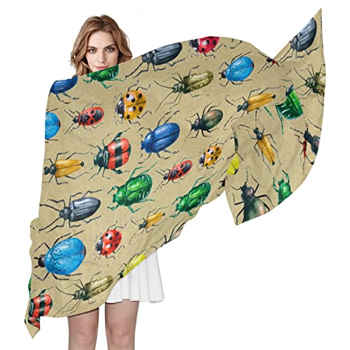 Oyihfvs Woman Long Silk Scarf Soft Head Wrap Silk Shawl stole2