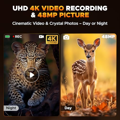 4K 48MP Night Vision Goggles, 10X Zoom Night Vision Binoculars & 5000mAh Rechargeable Battery for 400m Range Game Spotting, Includes 32GB SD Card, Perfect for Outdoor, Camping & Security - Image 2