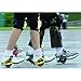 Webetop Kids Lighted Heel Skate Rollers Adjustable Two Wheels Skate Shoes Scooters,One Size Fits Most,60KG Weight Limited,with Portable Bag and Mini Wrench for Adjusting Size,Black