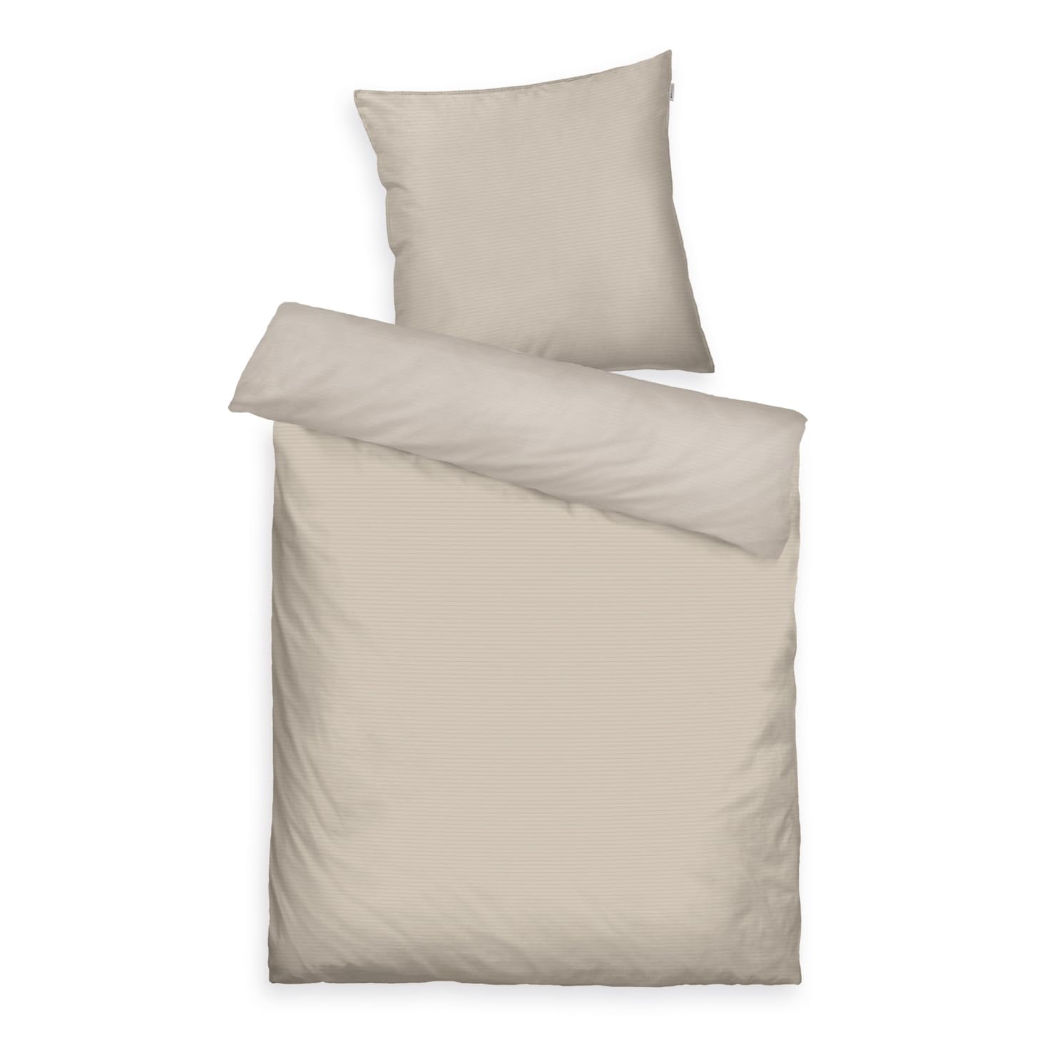 Lenzuola TOM TAILOR Two-Tone Solid Colors Sunny Sand – 80x80 + 135x200 Cm – 100% Cotone Satin – Cerniera Colore E Doppia Cucitura