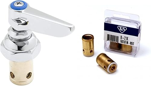 Miniatura 7 de T&S Brass 002713-40 - Conjunto de husillo para reemplazo de válvula Eterna. Reemplazo del conjunto de vástago de mango lateral frío se adapta a