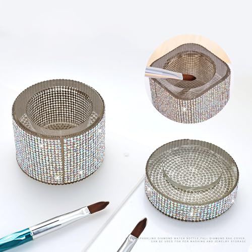 Recipiente decorativo para limpiar pinceles de uñas miniatura 4