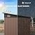 Gizoon 6' x 4' Outdoor Storage Shed with Sliding Doors, Versatile Metal Garden Shed with Anchors, Tool Shed with Transparent Panel Windows, Outdoor Storage Clearance for Backyard, Patio, Light Brown