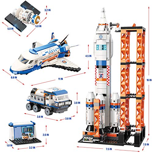 City Space Mars Exploration Space Shuttle Spielzeugbaukasten, City Space Rocket und Launch Control Model Rocket Bauset… – Bild 6