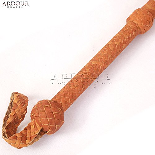 image for Ardour Crafts Cow Hide Leather Bull Whip 4 to 10 Feet Long 12 Plait Ta