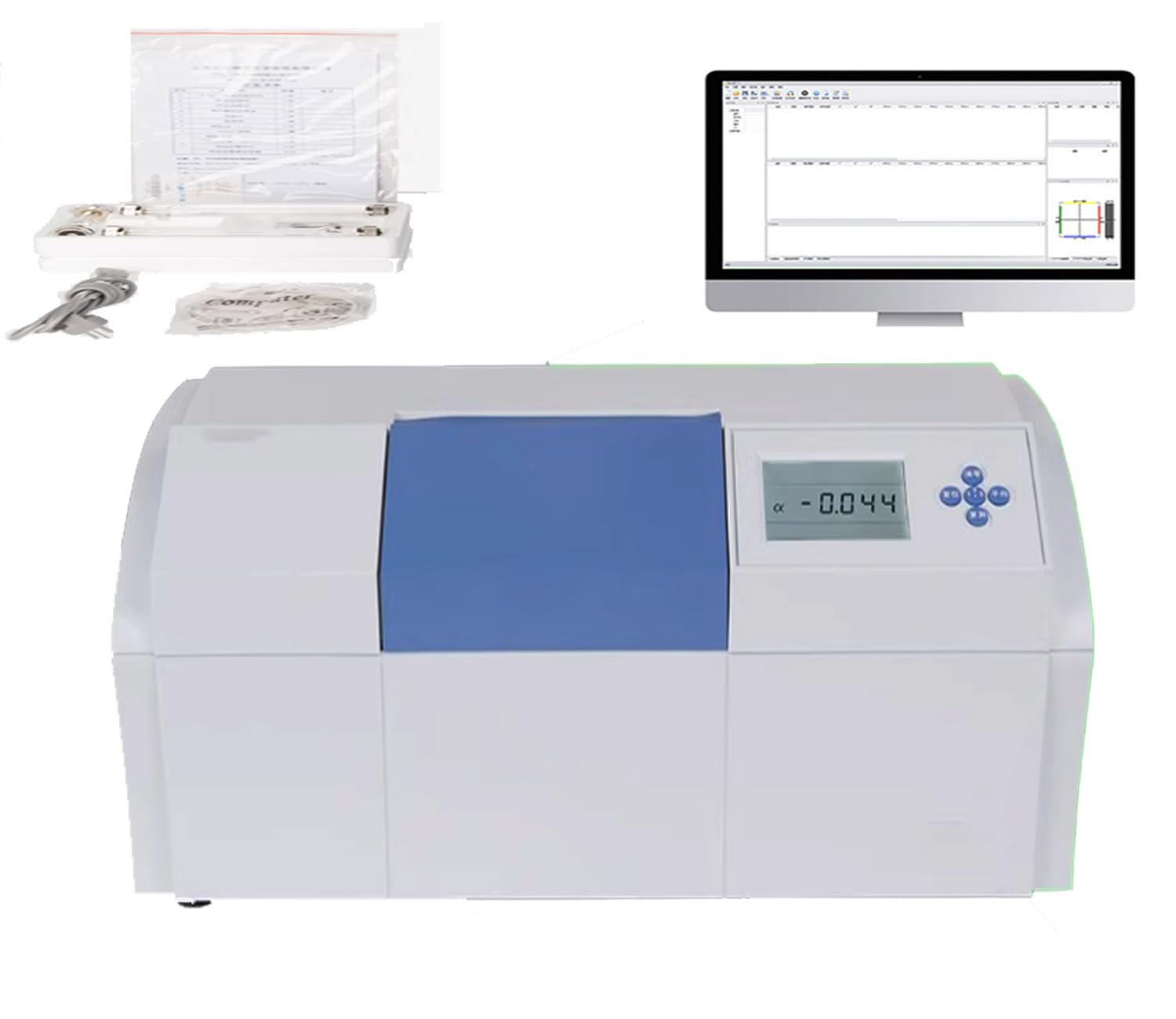 VTSYIQI Digital Automatic Polarimeter Lab Polarimeters Optical Rotation Instrument with Range +-45deg(Optical Rotation) +-120degZ(Sugar) RS232 Interface for Testing Optical Rotation Sugar Degree