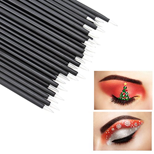 Jaciya 200Pcs Disposable Lip Brushes Eyelash Brushes Dual Sided Eyeshadow Brushes Eyeliner Brushes Makeup Brush Applicator Tool #TOP4