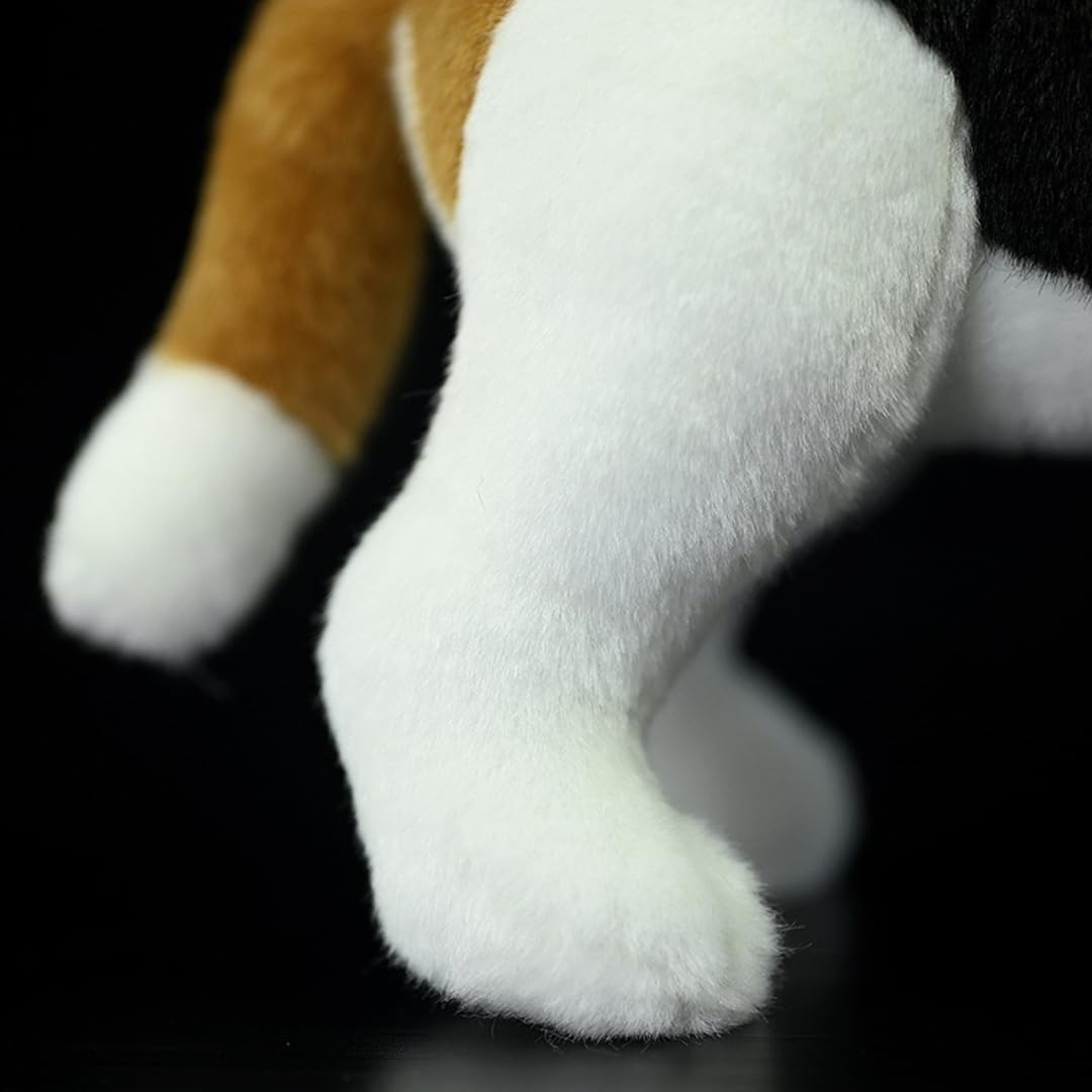 Realistic Beagle Plush - 11.4'' Large Beagle Dog Stuffed Animal - Plushy and Squishy Pillow - Cute Dog Puppy Animal Plushie