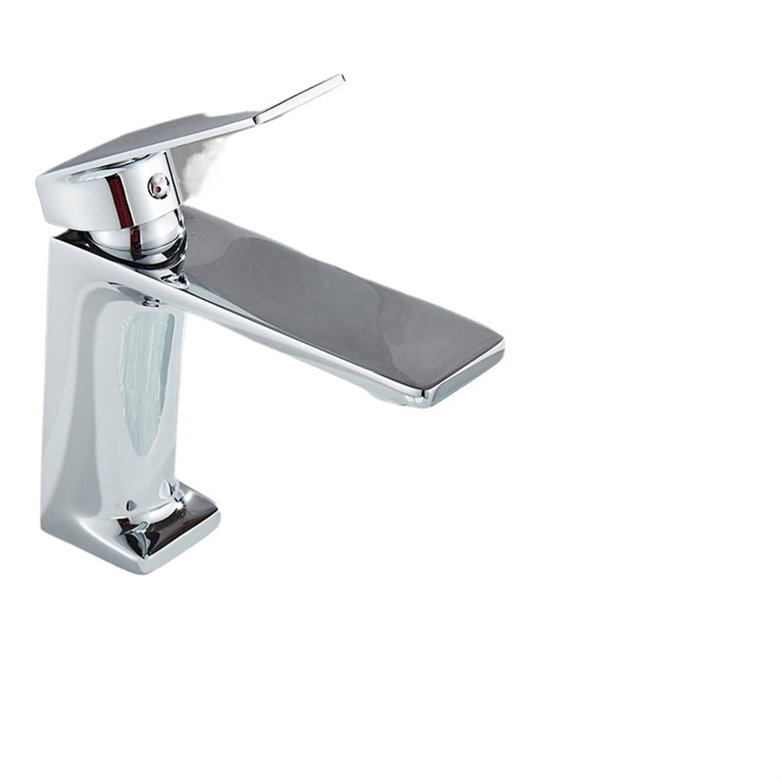 Robinet de lavabo anti-fuite en laiton mitigeur d'évier blanc et chrome facile à nettoyer
