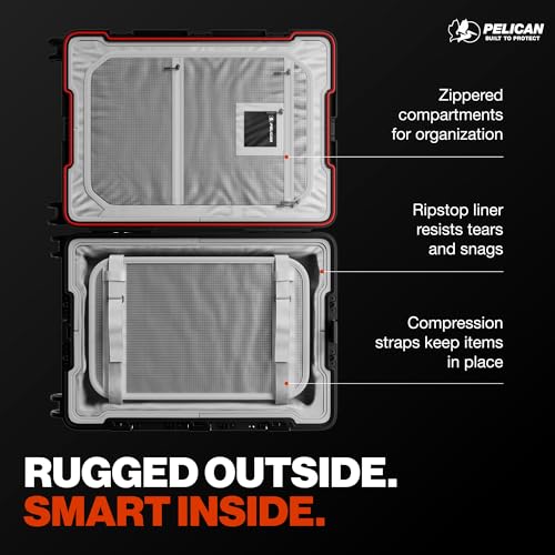 Image of Pelican ATX Luggage Hard Case Luggage with Wheels - Waterproof Hardshell - Medium Size (25 Inch) Check-In Suitcase (Black)