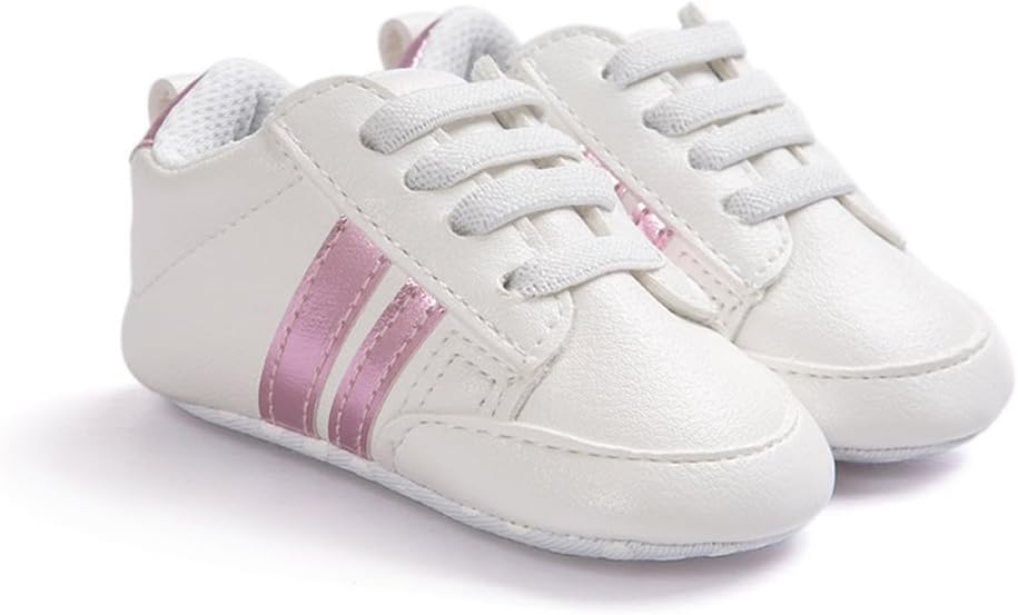 KERDEJAR Baby Soft Sole Mocassino Scarpe in Pelle PU Antiscivolo Neonato  Ragazzo Ragazza Bambino 0-18 m Striscia Nera Codice L Femmina  urban-earth.co.uk
