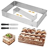 Photo Gallery yomkilu stampo rettangolare torta regolabile, anello per torte rettangolare in acciaio inox, rettangolare tortiera da forno con divisore e raschietto, anello per dolci per torte pizze fai da te Photo Gallery yomkilu stampo rettangolare torta regolabile, anello per torte rettangolare in acciaio inox, rettangolare tortiera da forno con divisore e raschietto, anello per dolci per torte pizze fai da te
