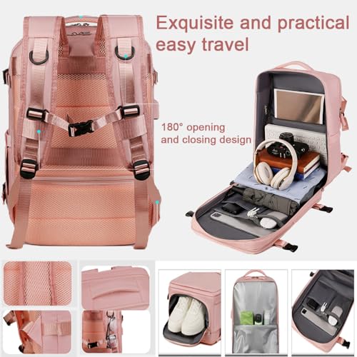 Levette Bag, Levettevac Backpack, Expandable Large Capacity Water-Resistant Business Daypack Travel with USB Charging Port (green)3