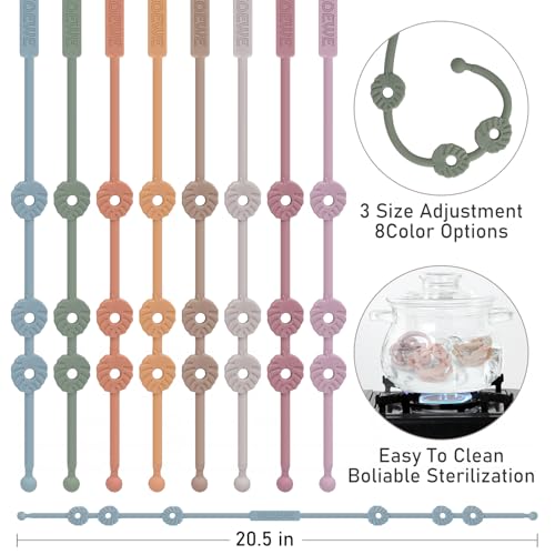 Miniatura 5 de Reoewe Copas Catcher, Cinturones De Seguridad Para Juguetes, Silicona De Grado Alimenticio, Correa De Soporte Para Cochecito De Bebé, Trona Alta, Asiento De Coche, Cercado, Libre De Bpa, 4 Unidades